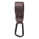 婴儿车挂钩生产厂家-可旋转推车整理器皮革夹