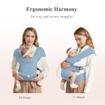 婴儿背带生产厂家-舒适包裹人体工学蓝色