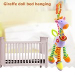 婴儿摇铃工厂-柔软长颈鹿手铃毛绒牙胶