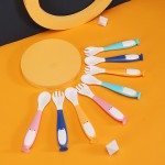 训练餐具供应商-扭弯叉勺硅胶