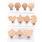 奶嘴夹供应商-可定制天然榉木安抚奶嘴