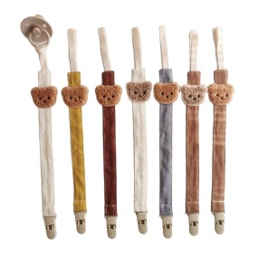 Pacifier Clip Manufacturer - Cotton Cartoon Dummy Clips Chain