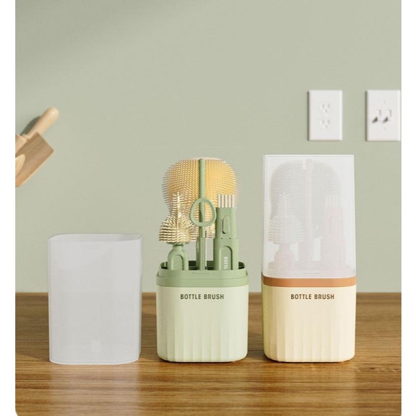 奶瓶刷工厂-奶嘴吸管清洁器沥水架套装