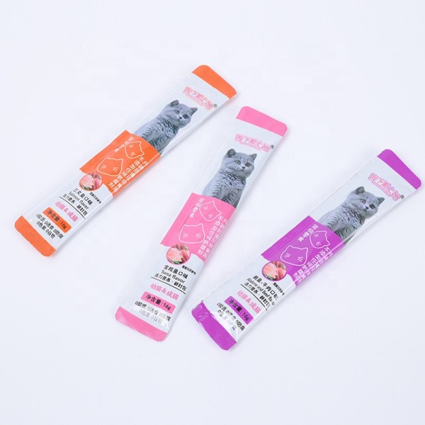 宠物零食工厂-定制批发湿猫零食多种口味三文鱼金枪鱼