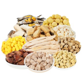 Freeze Dried Treats Factory - Cat Dog Food Diced Chicken Hearts Egg Yolk