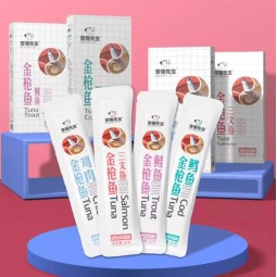 猫零食供应商-定制13g鲜肉三文鱼金枪鱼棒