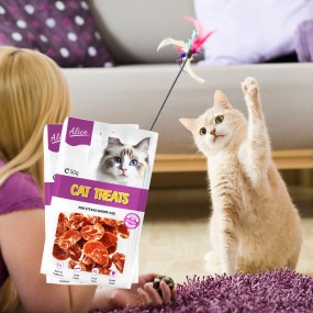 Cat Treat Manufacturer - OEM ODM Air-dried Shrimp Cod Steak