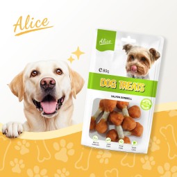 狗零食供应商-OEM ODM风干三文鱼哑铃