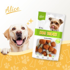 狗零食供应商-OEM ODM风干三文鱼哑铃