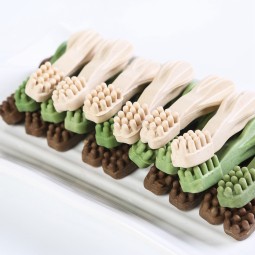 犬咀嚼物厂家-源头工厂犬牙刷玩具咀嚼骨牛肉味牙科