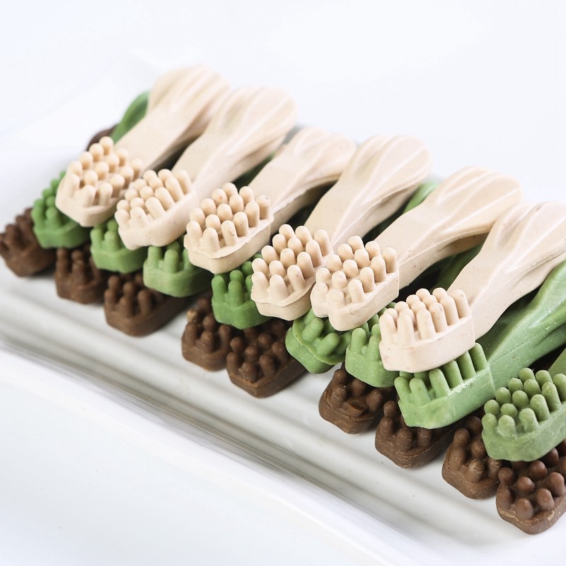 犬咀嚼物厂家-源头工厂犬牙刷玩具咀嚼骨牛肉味牙科