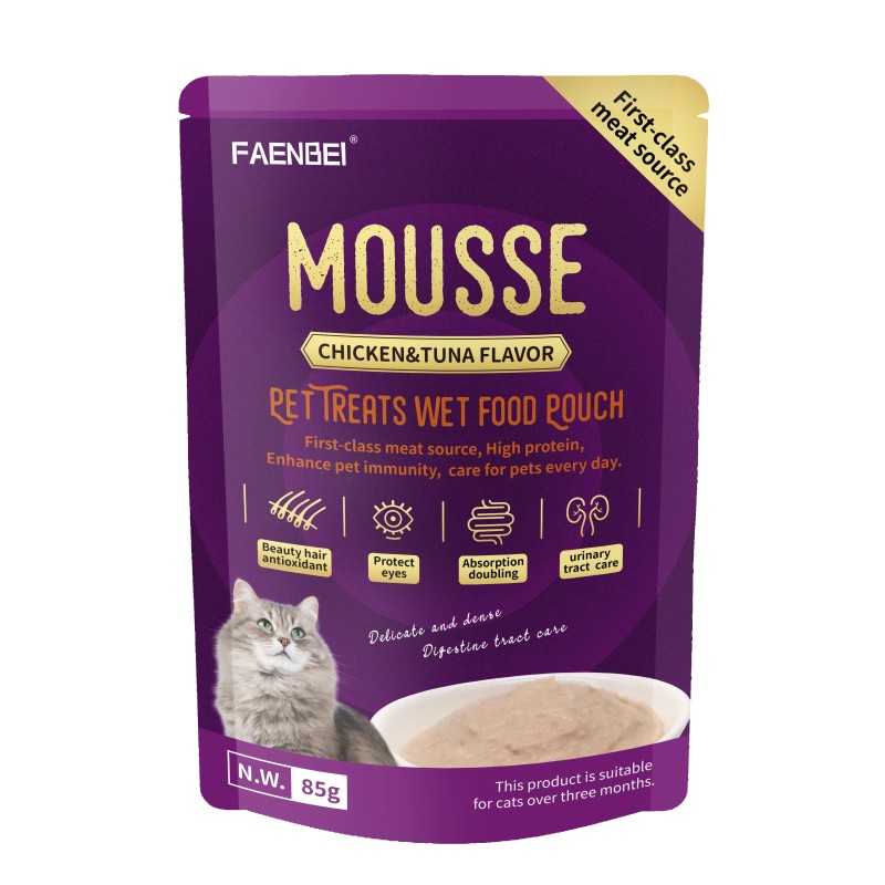 湿猫粮工厂-FAENBEI工厂直供85克棒袋全价食品