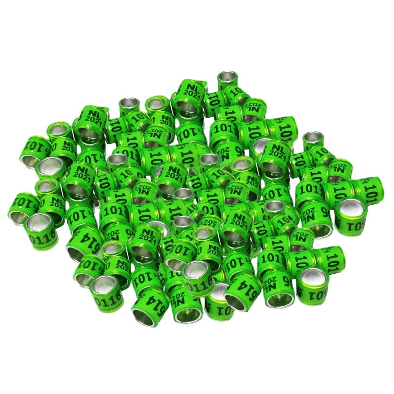 鸽子环供应商-2022信鸽铝脚环编号8毫米