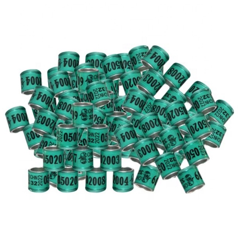 鸟带工厂-高品质定制彩色铝腿带鸟类鹦鹉