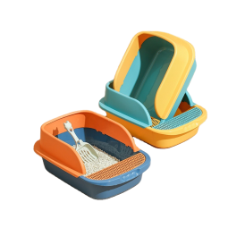 Pet Toilet Factory - Semi-closed Plastic Sandbox With Spoon