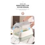 宠物厕所工厂-半封闭塑料沙盒带勺