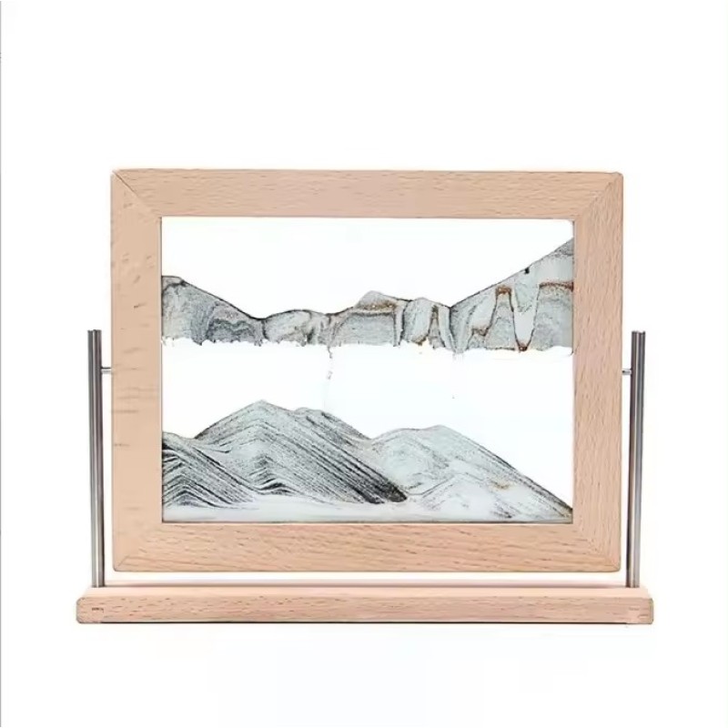 Flowing Sand Art Manufacturer - Wooden Frame Rectangle Rotation 3D Painting