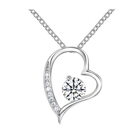 Heart Necklace Manufacturer - Cubic Stainless Steel Crystal Pendent Fashion Jewelry