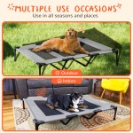 Elevated Dog Bed Supplier - Outdoor Durable Oxford Fabric Textilene Mesh Metal Frame Indoors Dog Bed