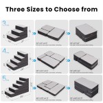Dog Stairs Manufacturer - 5-Step Adjustable for High Beds Dog Steps Small Dogs Cats Foldable Pet Stairs