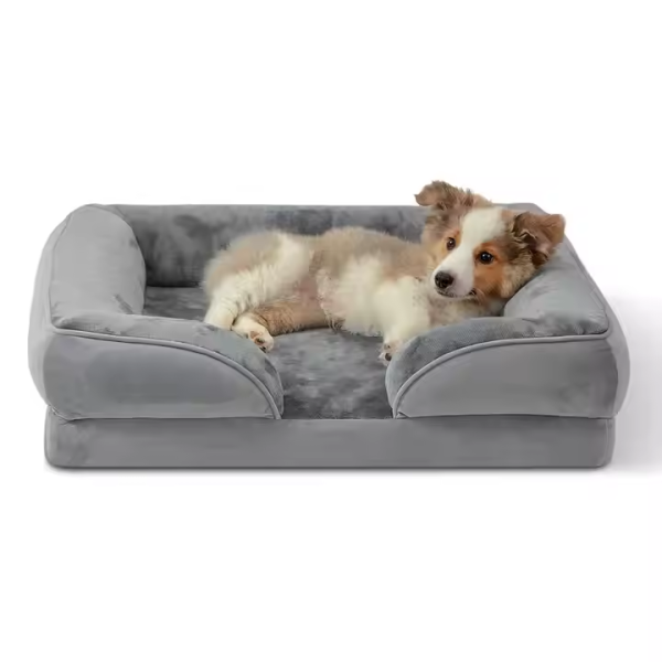 Dog Sofa Bed Factory - Wholesale Orthopedic Waterproof Flannel Rectangle Pet Cushion Supportive Foam
