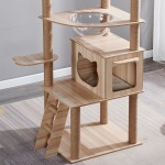 Cat Climbing Tree Manufacturer - Custom Eco-friendly With Scratching Post Large Integrated Wooden House