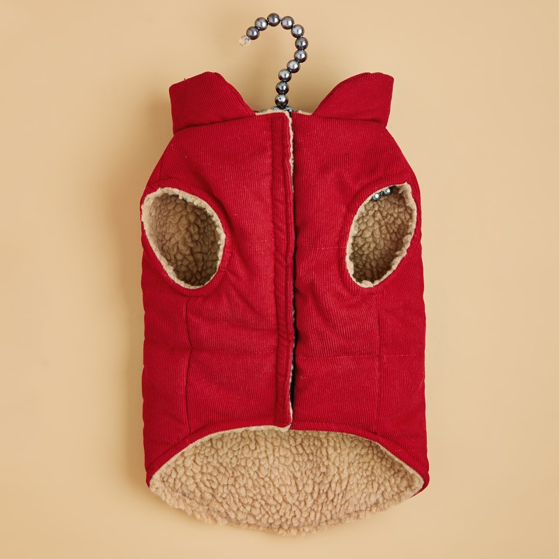 Dog Clothes Factory - 2 Layers Fleece Lined Warm Jacket Winter Cold Weather Windproof Padded Puppy