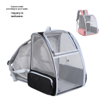 Cat Carrier Backpack Supplier - Breathable Polyester Pet Bag Zipper Closure Expandable Folding School