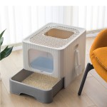 Cat Litter Box Factory - Custom Foldable Enclosed Large Covered Kitty Litter Box With Lid Toilet