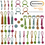 Dog Chew Toy Supplier - Wholesale Custom Rubber Bite Resistant Dog Rope TPR Toy Tooth Cleaning Interactive