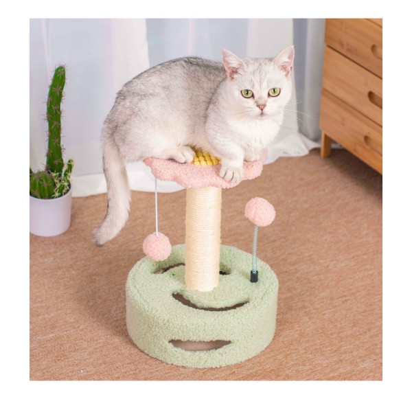 Cat Tree Supplier - Factory Direct Wholesale Sunflower-Shape Interactive Scratch Tree Wear-Resistant