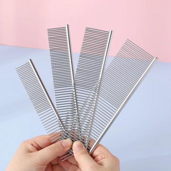 Pet Comb Factory - High Quality Stainless Steel Anti Lice Double-Sided Hair Removal Dog Comb