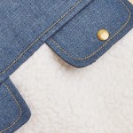 Dog Jeans Coat Factory - Wholesale Winter Two Legged Denim Fabric Fleece Lining Warm Sherpa Jacket