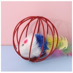 Cat Toys Supplier - Manufacturer Direct Sales Colored Forcing Mouse Interactive Rolling Cage Toys