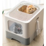 Cat Litter Box Factory - Custom Foldable Enclosed Large Covered Kitty Litter Box With Lid Toilet