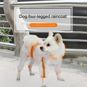Pet Rain Coat Manufacturer - Reflection Outdoor Puppy Waterproof Transparent PU Raincoat Apparel