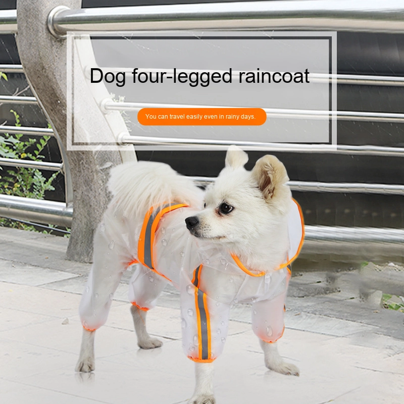 Pet Rain Coat Manufacturer - Reflection Outdoor Puppy Waterproof Transparent PU Raincoat Apparel