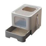 Cat Litter Box Factory - Custom Foldable Enclosed Large Covered Kitty Litter Box With Lid Toilet