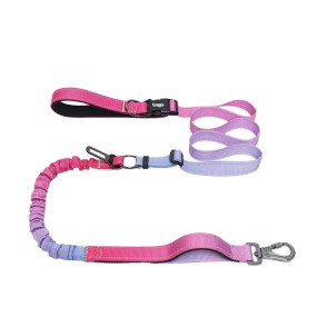 Dog Leash Factory - Luxurious Nylon Dual Elastic Handles 3m Heavy Duty Bungee Highly Reflective