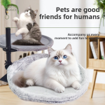 Cat Hammock Factory - Rotation Adjustable Height Soft Kitten Bed Neutral Desk Space Saving Climbing