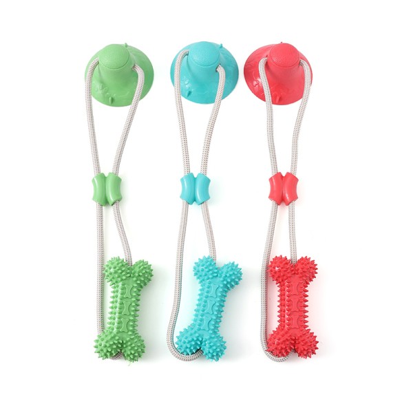 Pet Bone Toy Factory - Hot Selling Suction Cup Multifunctional Chew Grind Teeth Bite Resistant