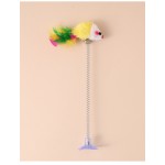 Pet Fun Toys Factory - Low Price Wholesale Cat Teasing Stick Spring Suction Cup Mouse Toys