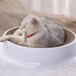 Cat Scratch Board Supplier - Hot Selling High Quality Round Cardboard Cat Rest Play Paper Scratch Board