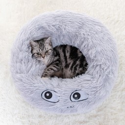 Pet Bed Manufacturer - Wholesale Faux Fur Donut Eco-Friendly Round Bed Dogs Cats Factory Direct