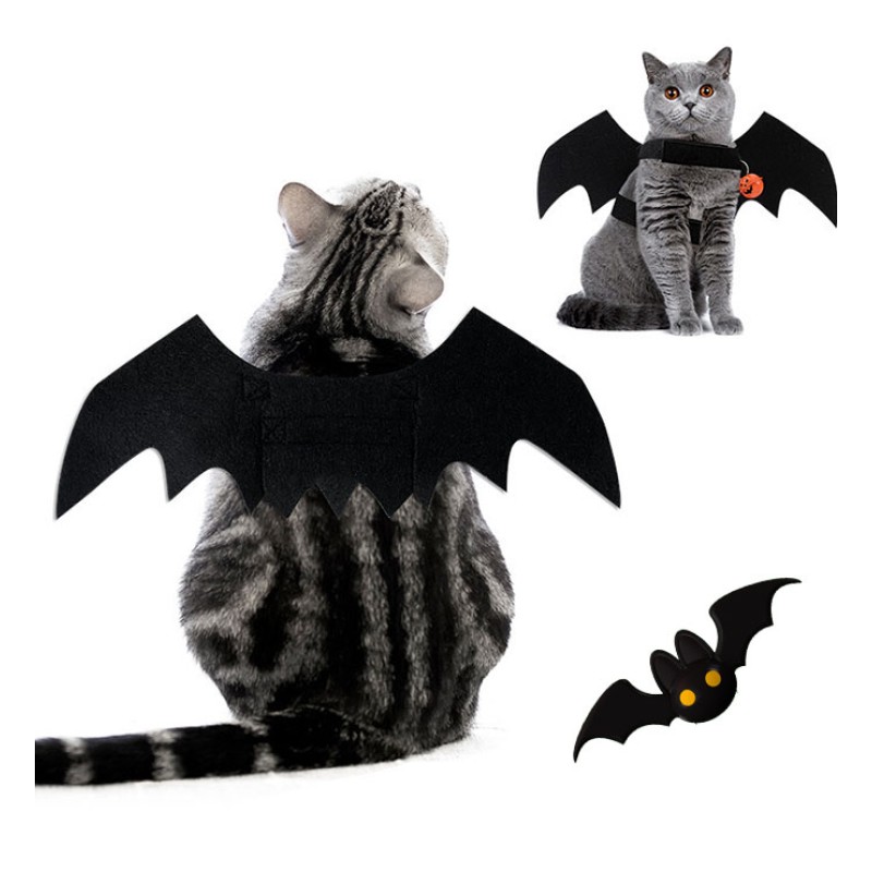 Pet Collar Supplier - Super Cute Halloween Bat Wings