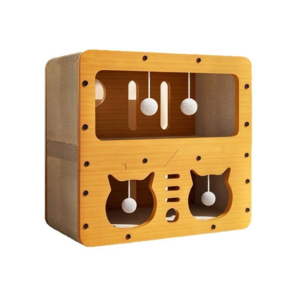 Cat Scratcher Supplier - 2 in 1 Cardboard Corrugated Brown