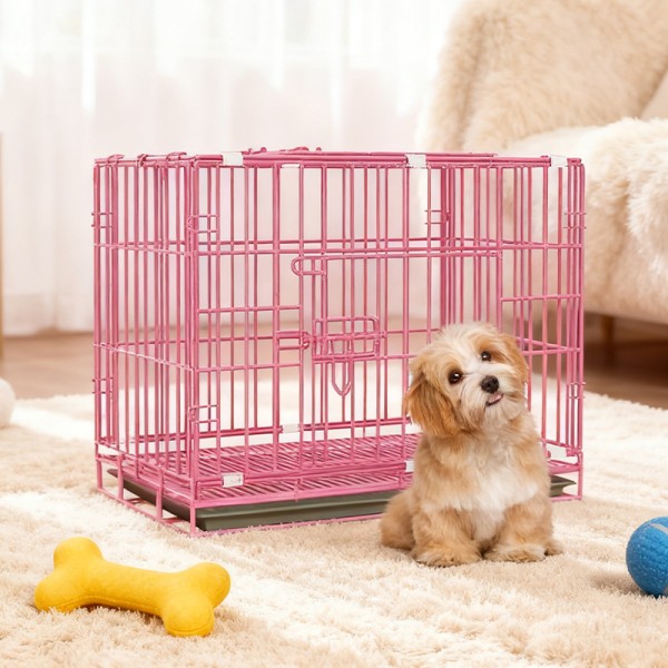 Dog Cage Supplier - High Quality Iron Plastic Double Door