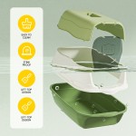 Cat Litter Box Supplier - Open Top High Sides Includes Scoop