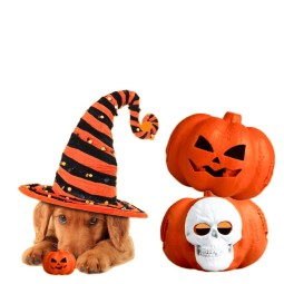 Puppy Toy Factory - Pumpkin Shaped Squeaky Aggressive Chewers