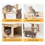 Cat Tree Supplier - Wooden Sisal Multi-Level Condo Kittens